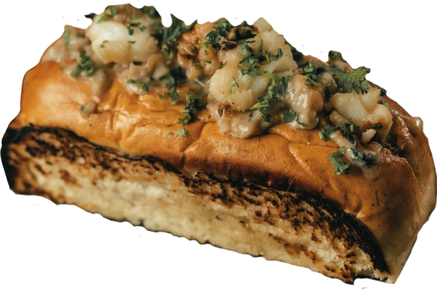 The Amigo lobster roll: toasted brioche filled with lobster and herbs